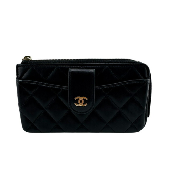 CHANEL Black Logo Wallet